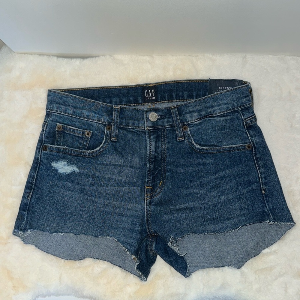 Gap Denim Cutoff Denim Jean Shorts Mid-Rise Women’s 24 NWT